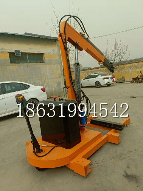 巨鹿县自卸车厢随车吊 自制轮式四不像起重机 四驱平板吊 5吨 贵盛